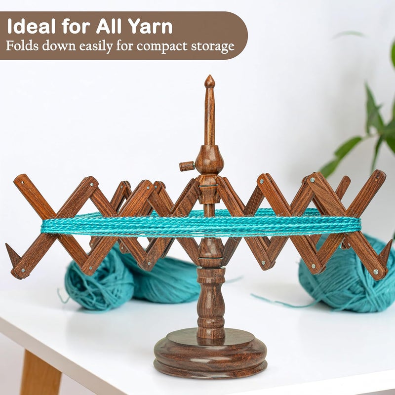OZYRA Wooden Yarn Winder for Crocheting (Yarn Swift Only) - Image 5
